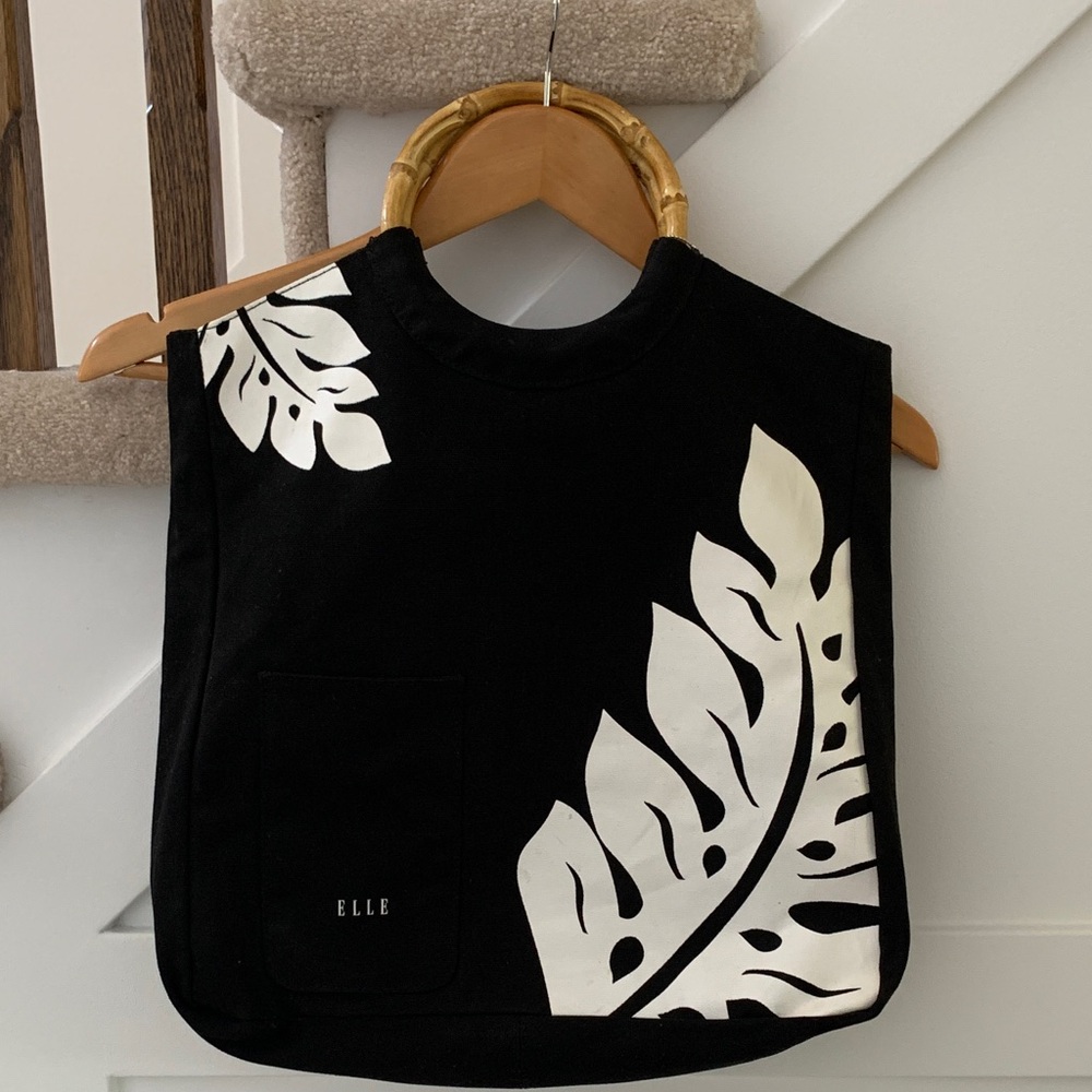Bamboo Handles Monstera Leaf Design Canvas Tote Bag